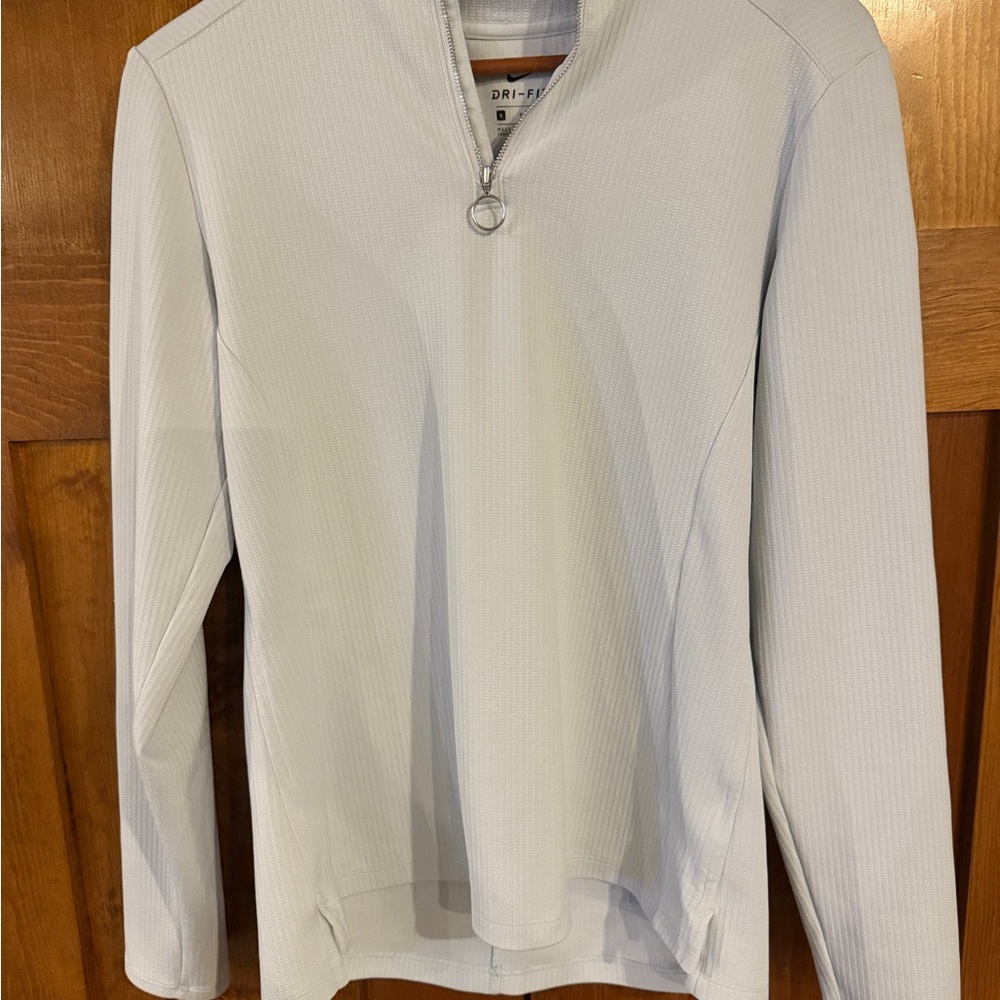 Nike White Quarter-Zip Sweatshirt, women’s Small, Dri-fit